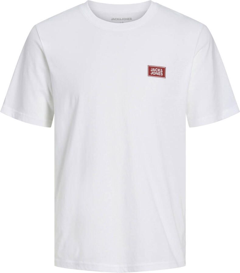 JACK & JONES regular fit T-shirt met logo wit