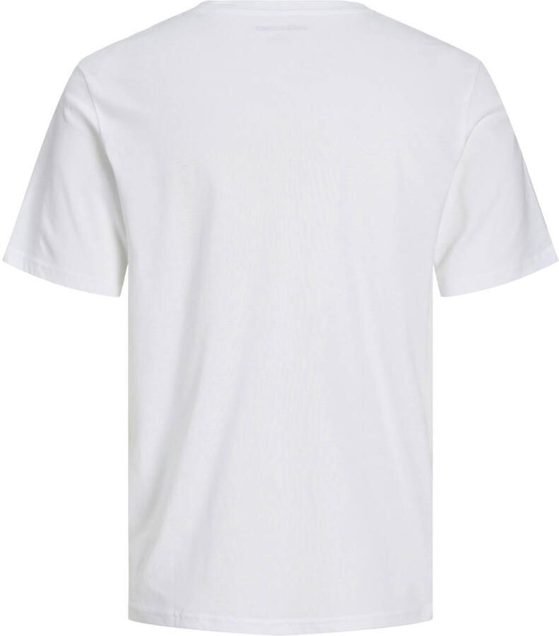 JACK & JONES regular fit T-shirt met logo wit - Foto 2