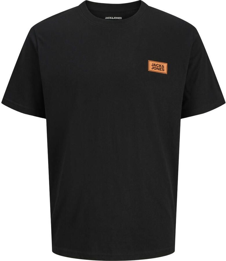 JACK & JONES regular fit T-shirt met logo zwart