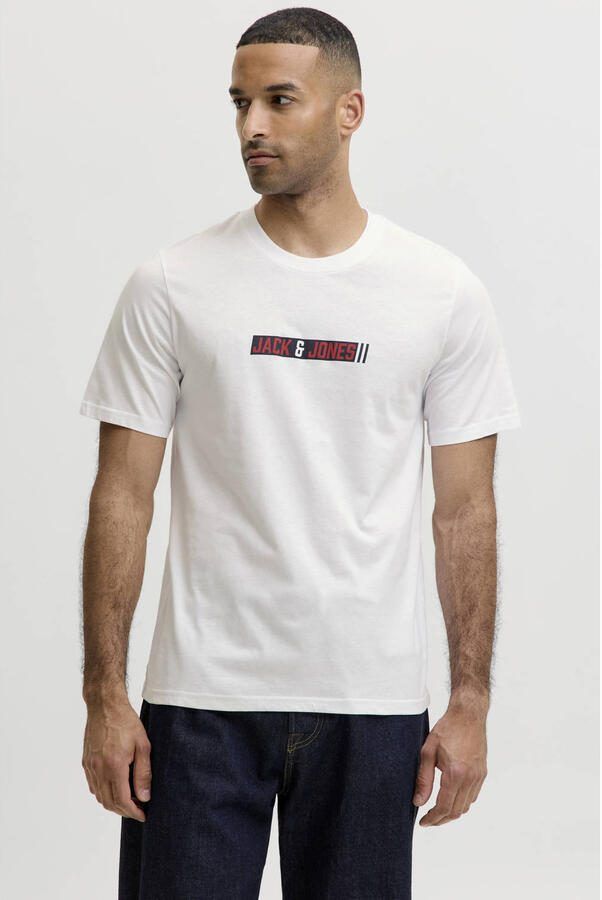 Jack & jones regular fit T-shirt met logoprint model 'Munk'