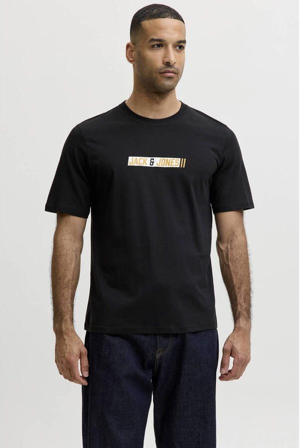 Jack & jones regular fit T-shirt met logoprint model 'Munk'