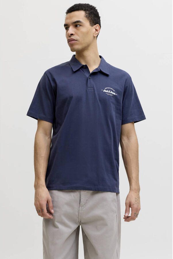 Jack & jones poloshirt met labelprint model 'BRANDON'