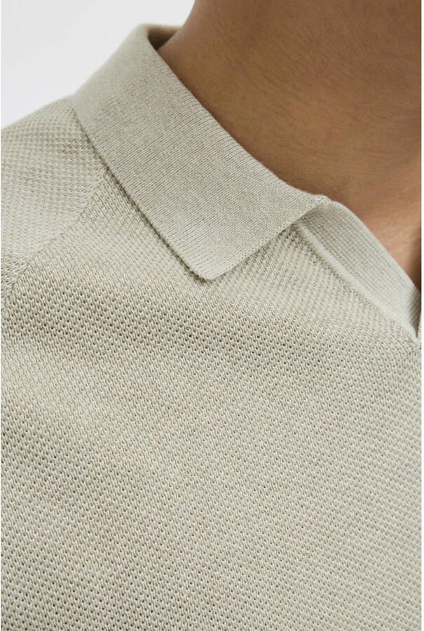 Jack & jones Slim fit poloshirt met structuurmotief model 'HILL KNIT'