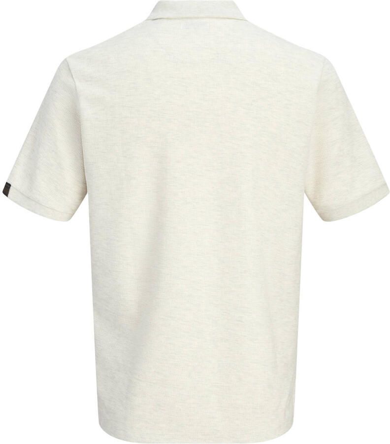 JACK & JONES regular polo met textuur ecru - Foto 2