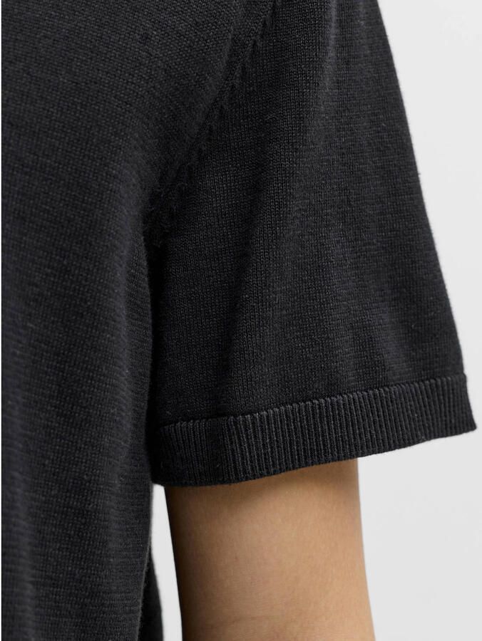 JACK & JONES regular polo zwart gebreid - Foto 2