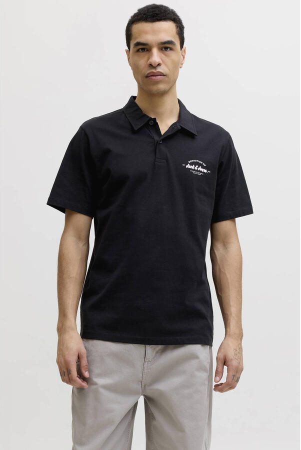 Jack & jones poloshirt met labelprint model 'BRANDON'
