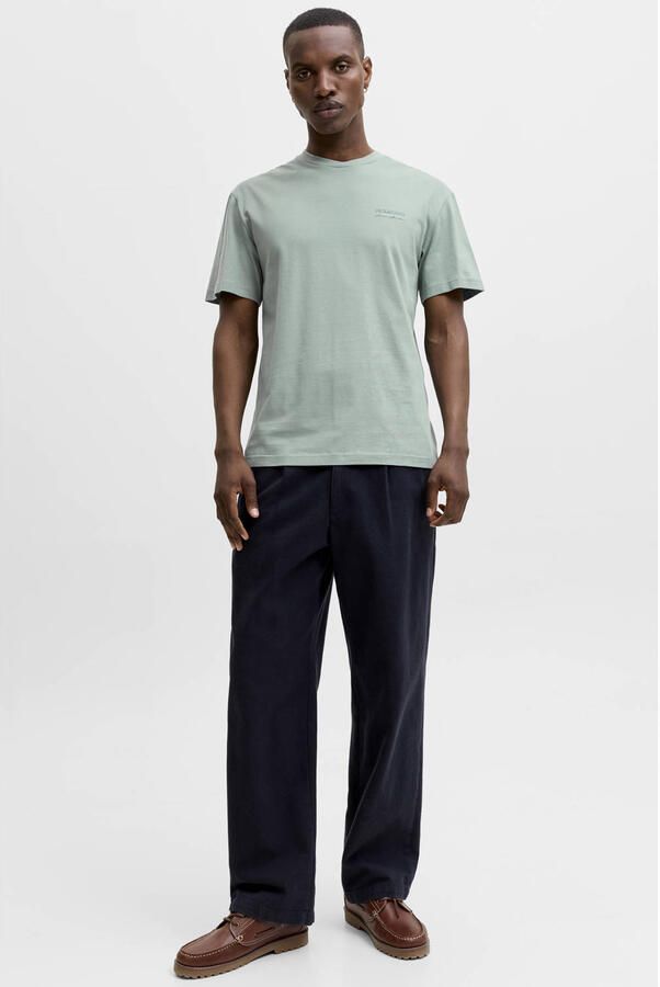 JACK & JONES regular T-shirt met backprint groen - Foto 3