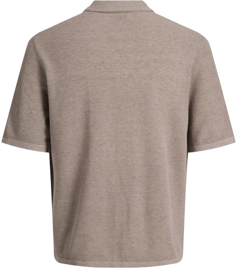 JACK & JONES relaxed casual overhemd gebreid beige - Foto 2
