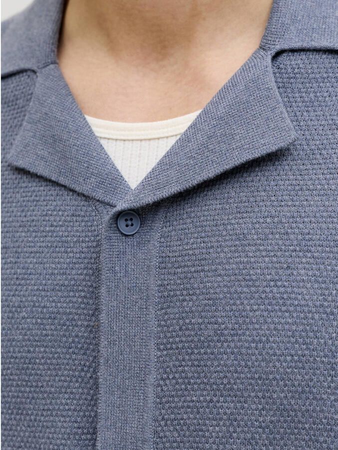 JACK & JONES relaxed casual overhemd gebreid blauw - Foto 2