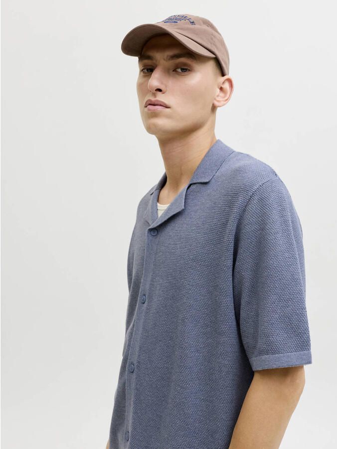 JACK & JONES relaxed casual overhemd gebreid blauw - Foto 3