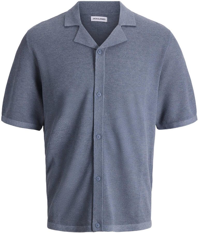 JACK & JONES relaxed casual overhemd gebreid blauw - Foto 2