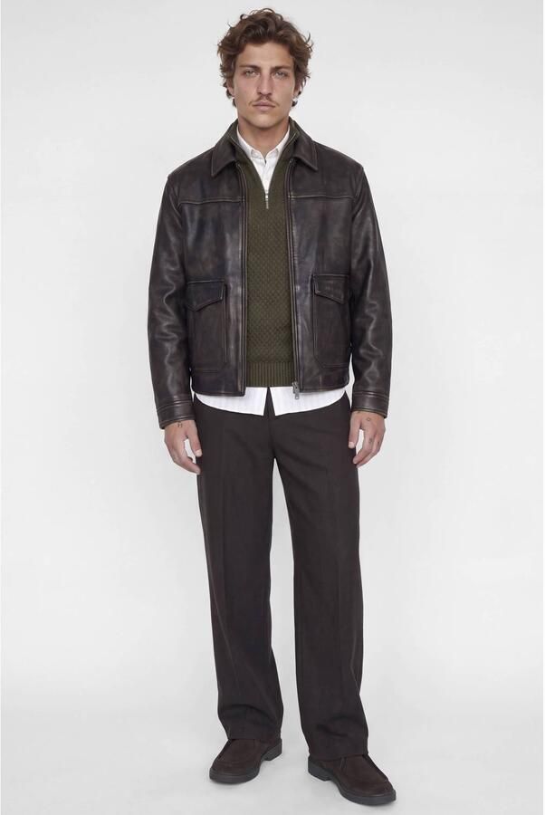 JACK & JONES relaxed fit gebreide trui donkergroen - Foto 3