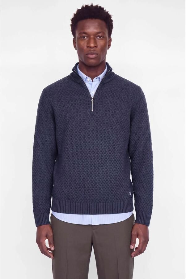 JACK & JONES relaxed fit trui donkerblauw