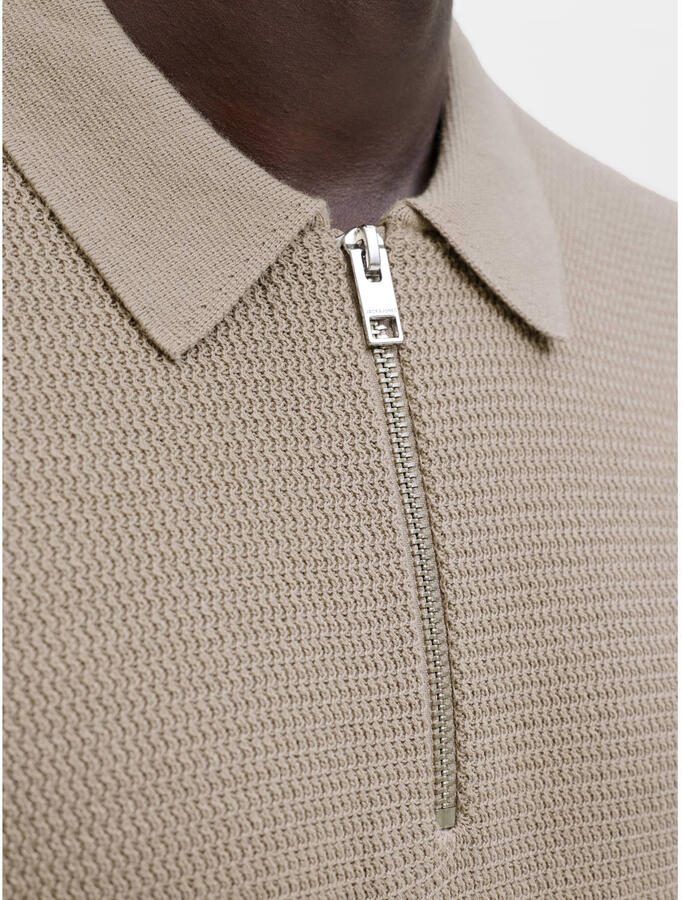 JACK & JONES relaxed polo gebreid beige - Foto 3