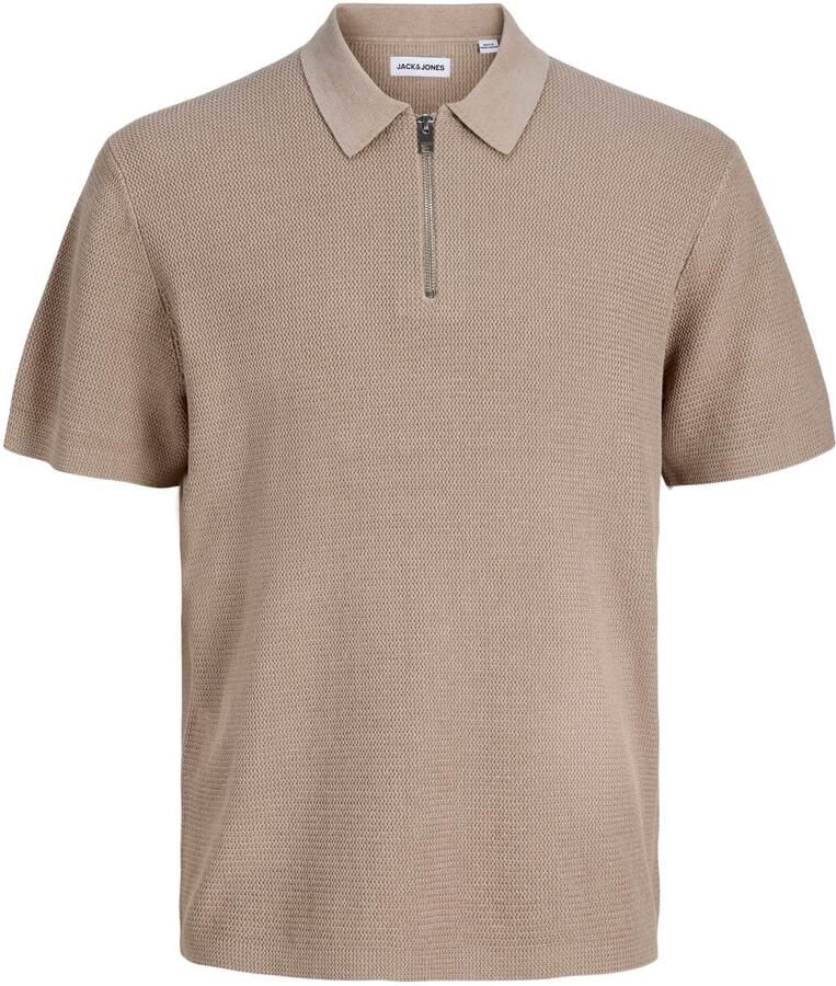 JACK & JONES relaxed polo gebreid beige - Foto 2