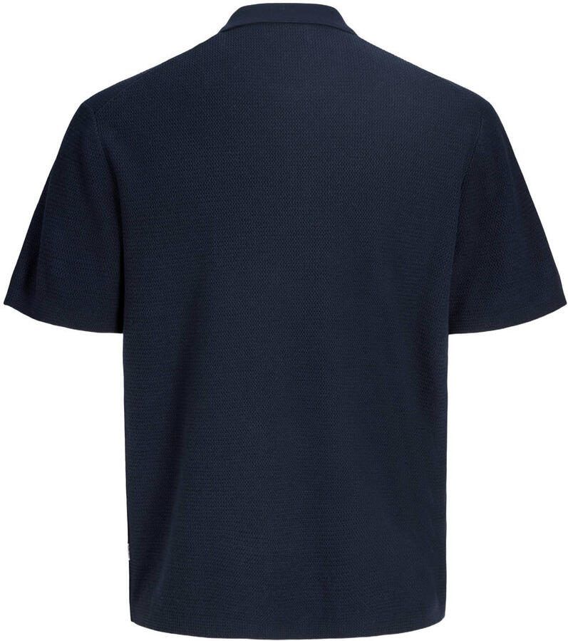 JACK & JONES relaxed polo gebreid donkerblauw - Foto 2