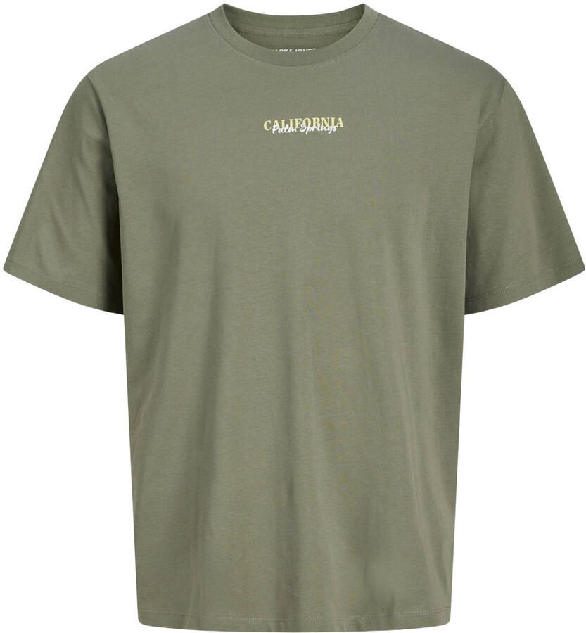 JACK & JONES relaxed T-shirt met backprint groen
