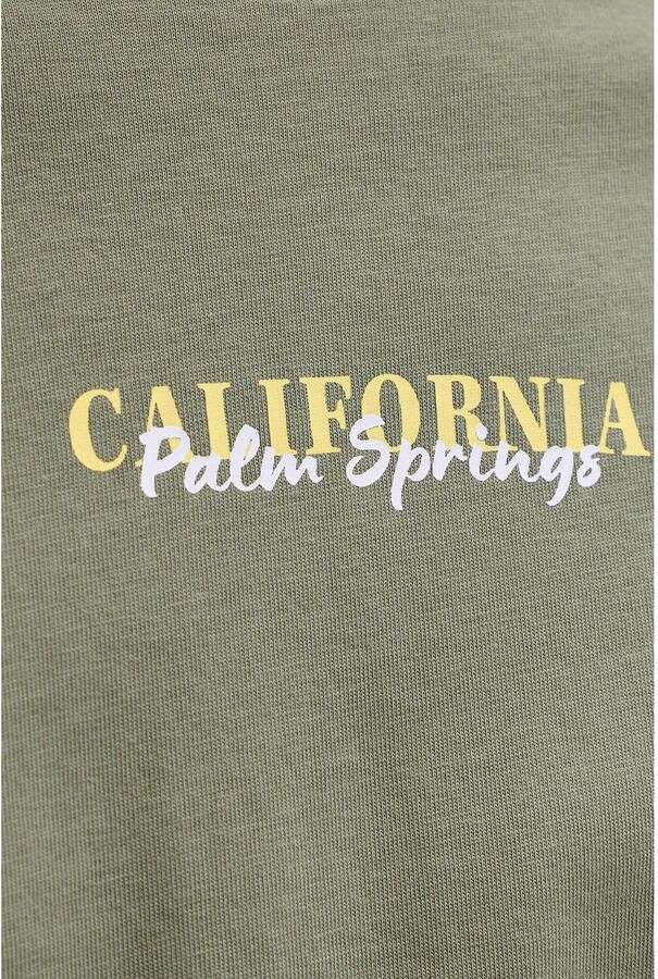 JACK & JONES relaxed T-shirt met backprint groen - Foto 2
