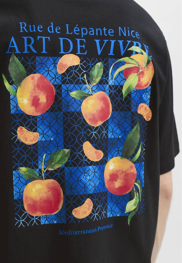 JACK & JONES relaxed T-shirt met backprint zwart - Foto 2