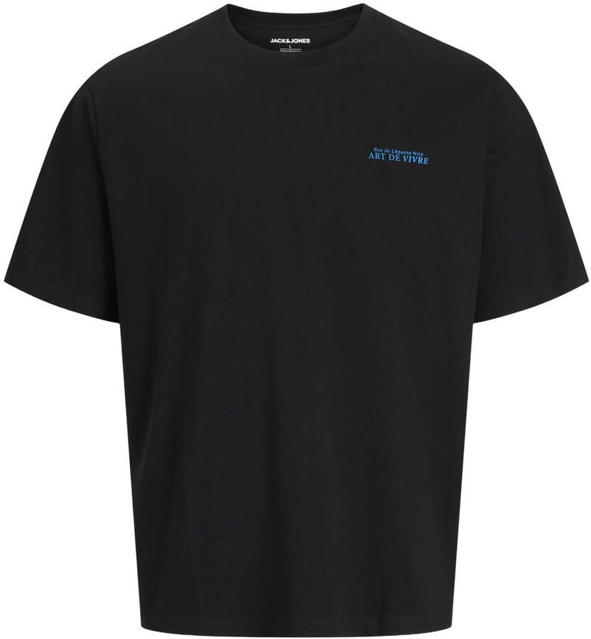 JACK & JONES relaxed T-shirt met backprint zwart - Foto 2