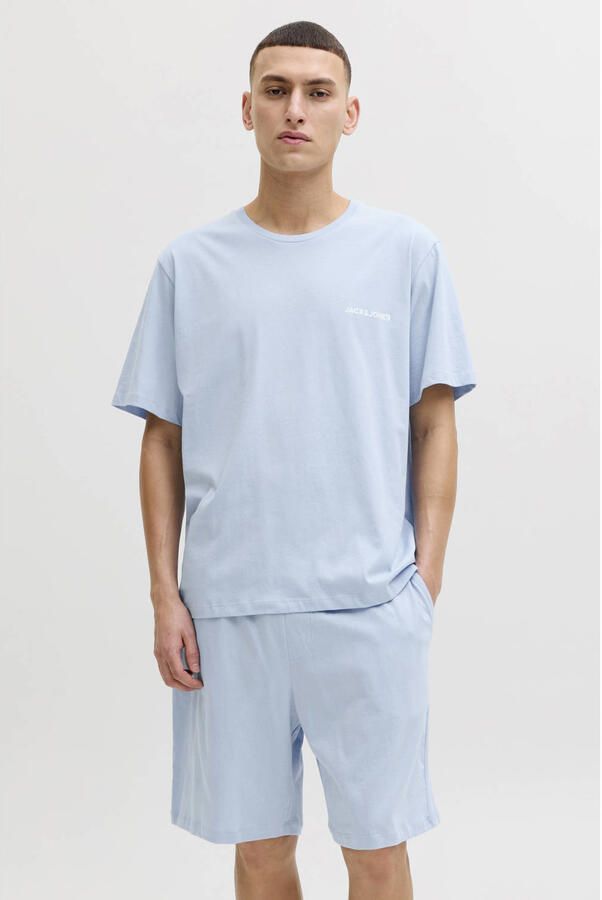 JACK & JONES shortama JACEVEREST lichtblauw