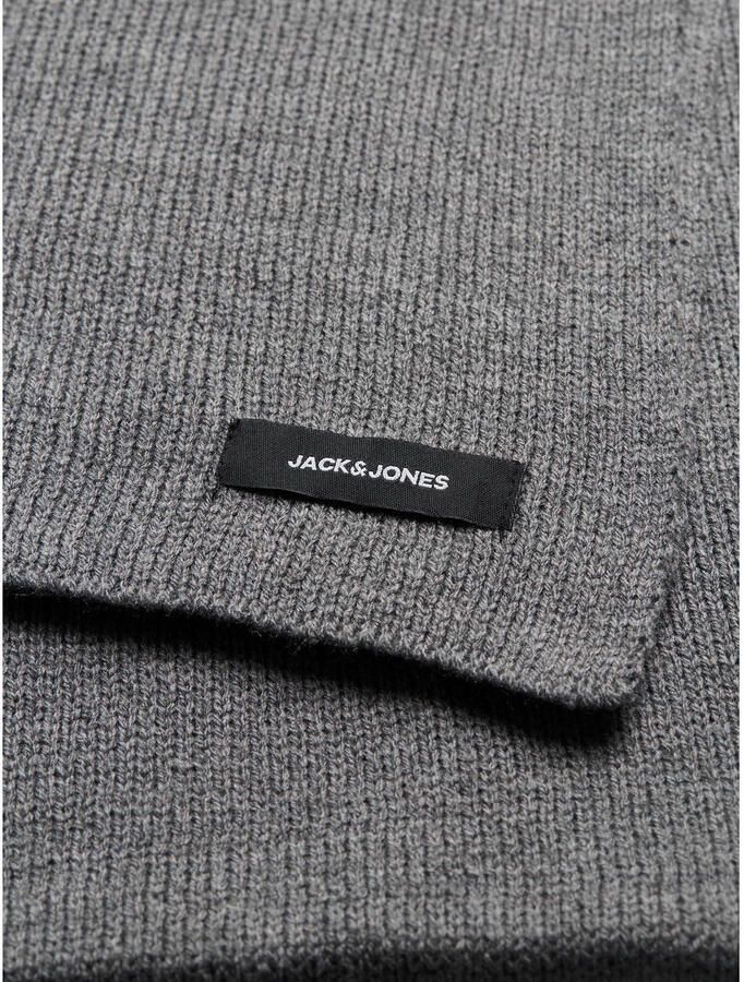Jack & jones Gebreide Sjaal Stijlvol Ontwerp Grijs Heren