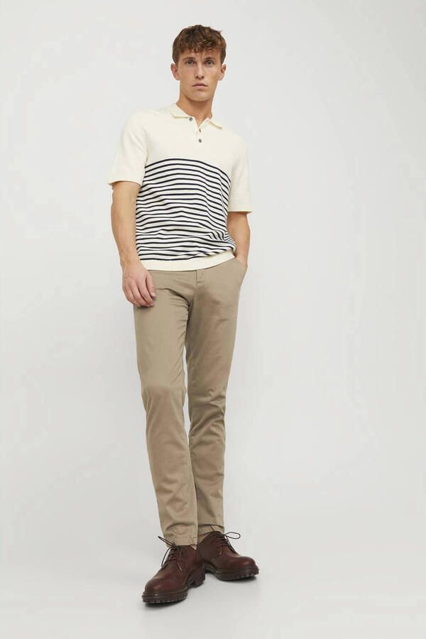 Jack & Jones Chino JJIMARCO met badge en hoog draagcomfort