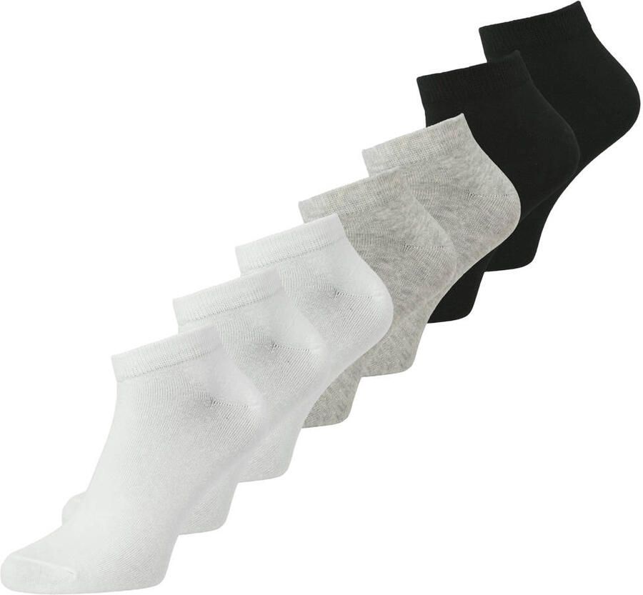 JACK & JONES sneakersokken JACDELAN wit multi (set van 7)