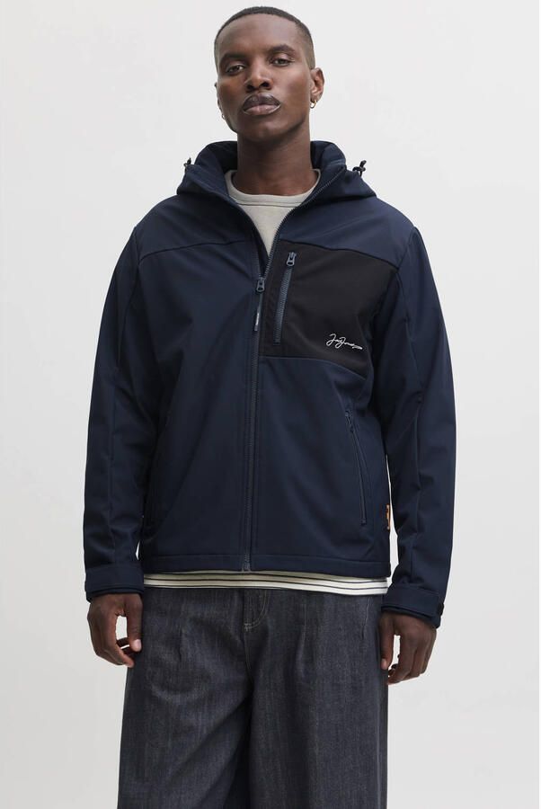 JACK & JONES softshell jas donkerblauw