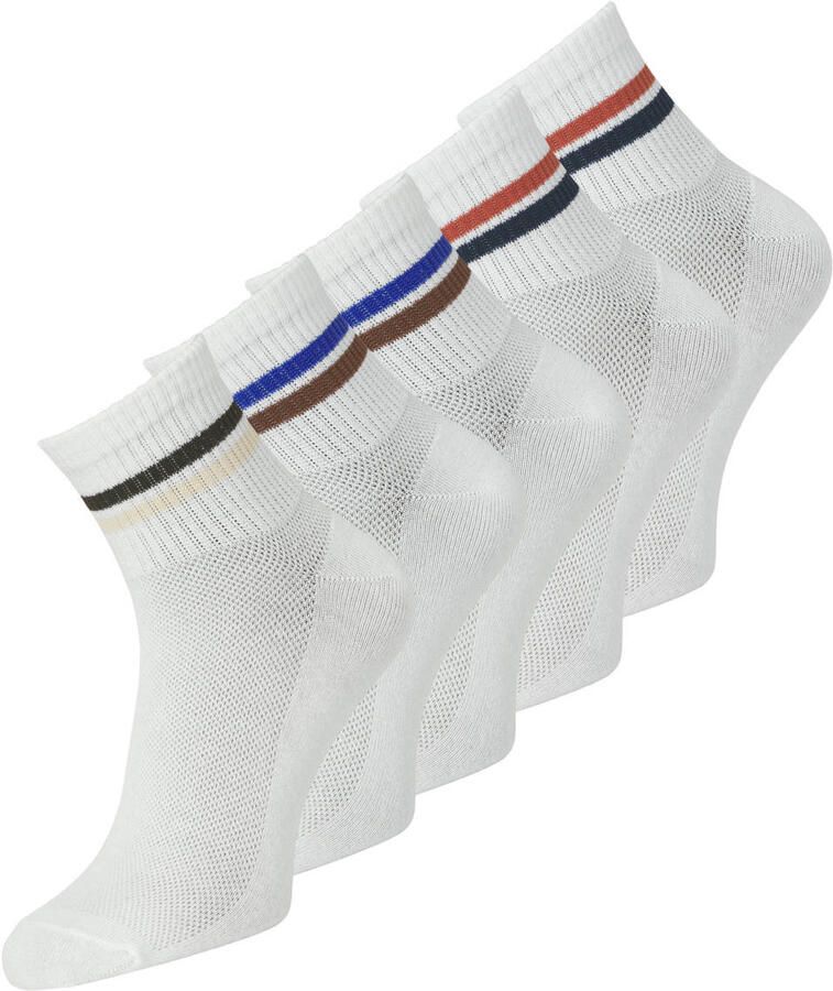 JACK & JONES sokken JACBOSTON wit (set van 5)