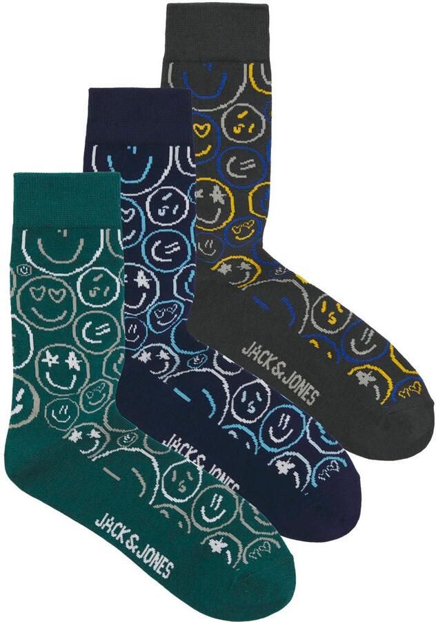 Jack & jones Sokken met all-over motiefprint in een set van 3 paar model 'Jacsilas' - Foto 2