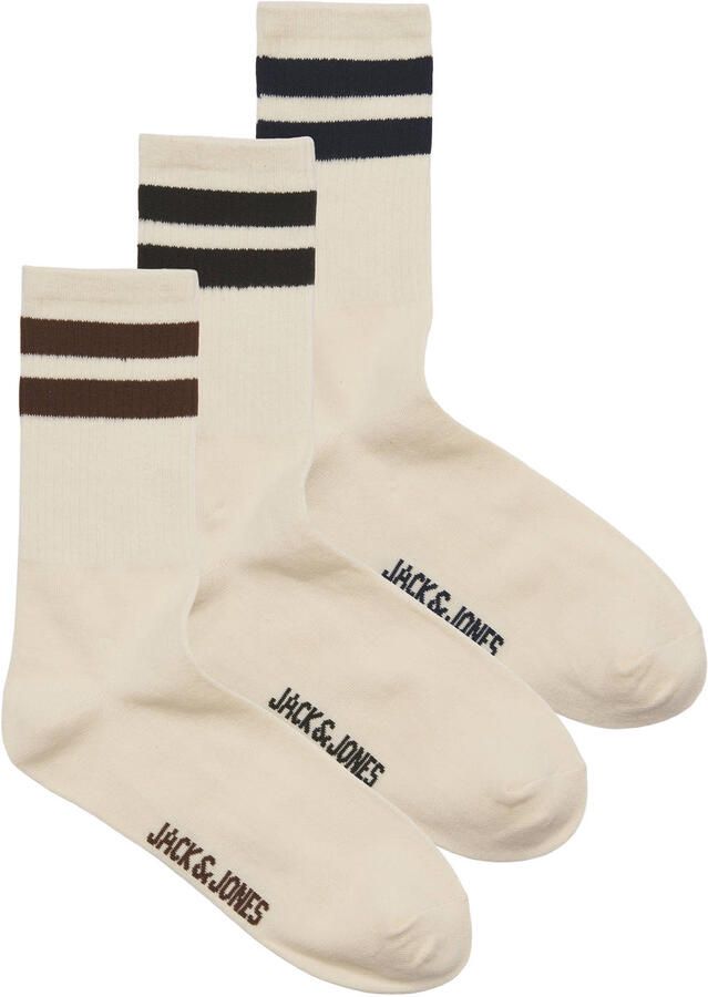 JACK & JONES sokken JACTRAVIS beige (set van 3)