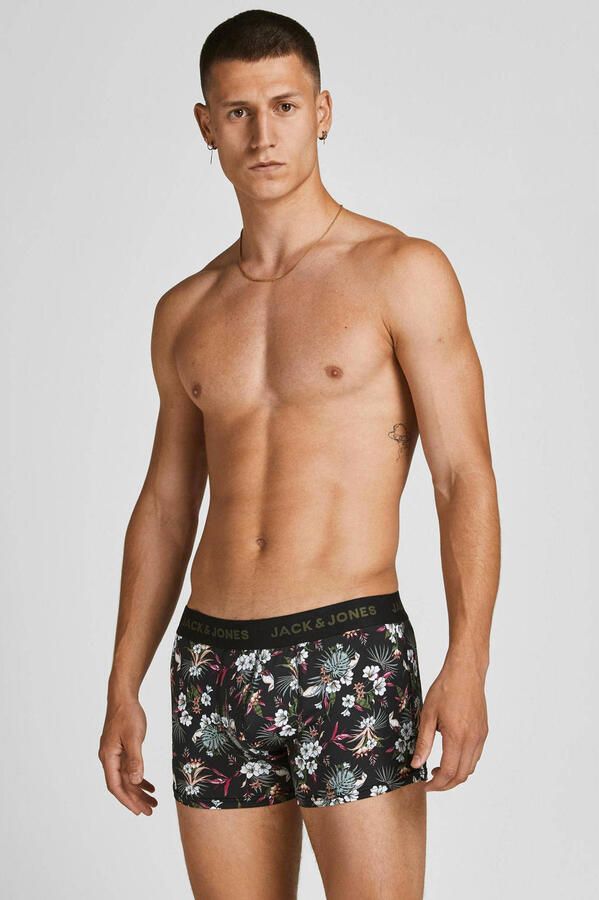 Jack & Jones Functionele boxershort JACFLOWER van microvezelkwaliteit en sneldrogend materiaal (set 3 stuks)