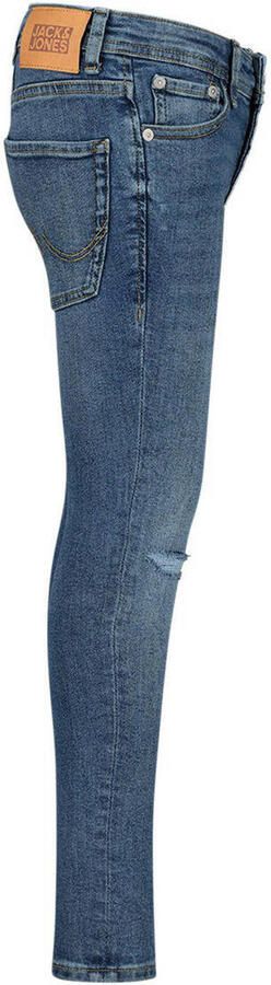Jack & jones super skinny jeans JJIDAN blue denim Blauw Jongens Stretchdenim 158