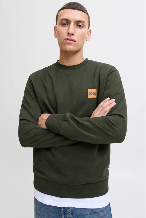 Jack & jones Sweatshirt met labelprint model 'BRANDY' - Foto 2