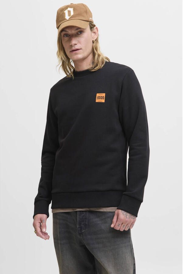 Jack & jones Sweatshirt met labelprint model 'BRANDY' - Foto 2