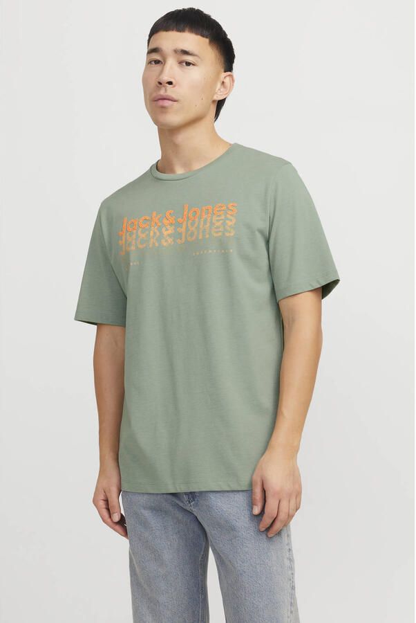 Jack & jones T-shirt met labelprint model 'TEX' - Foto 3