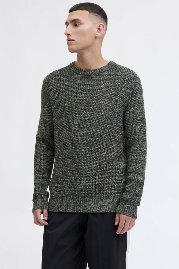 Jack & jones Gebreide pullover met ribboorden model 'LINK'