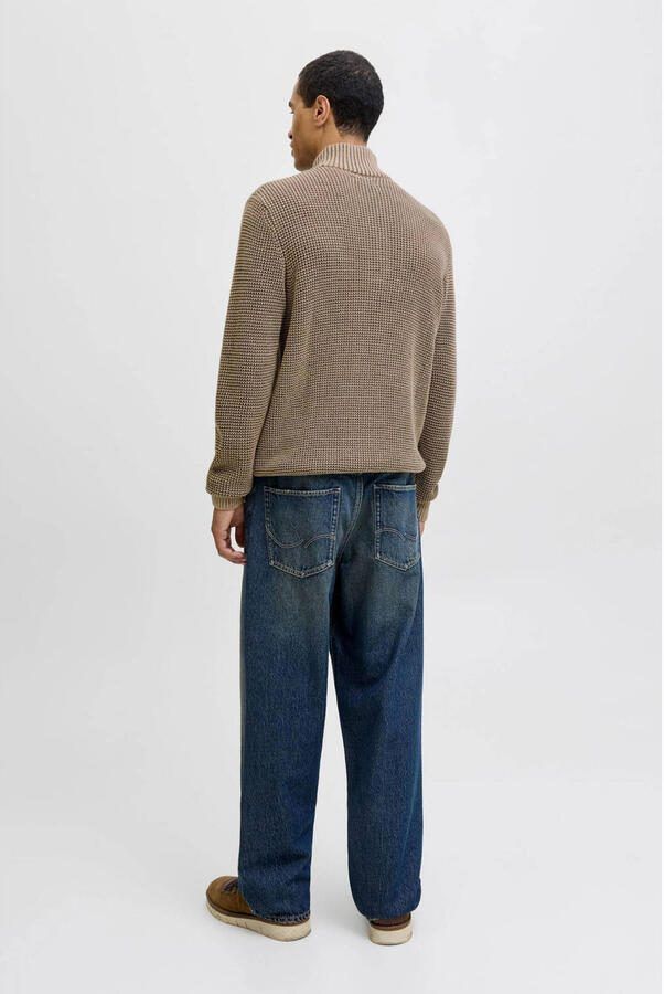 JACK & JONES trui grof gebreid lichtbruin - Foto 2