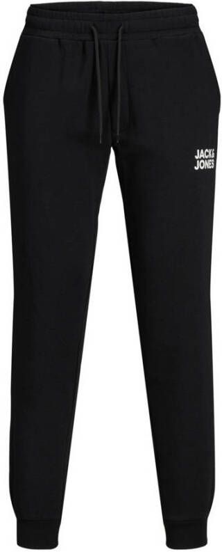 JACK & JONES JEANS INTELLIGENCE gemêleerde regular fit broek JJIGORDON JJNEWSOFT zwart