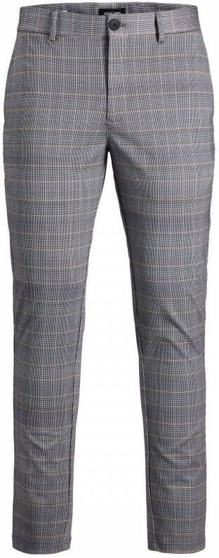 JACK & JONES JEANS INTELLIGENCE geruite slim fit chino JJIMARCO JJPHIL chipmunk