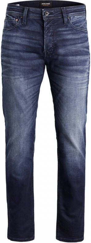 JACK & JONES JEANS INTELLIGENCE tapered fit jeans JJIMIKE JJORIGINAL dark denim