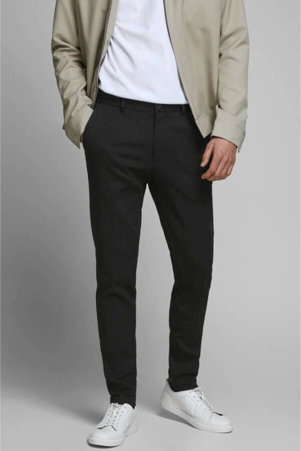 JACK & JONES JEANS INTELLIGENCE slim fit chino JJIMARCO JJPHIL zwart