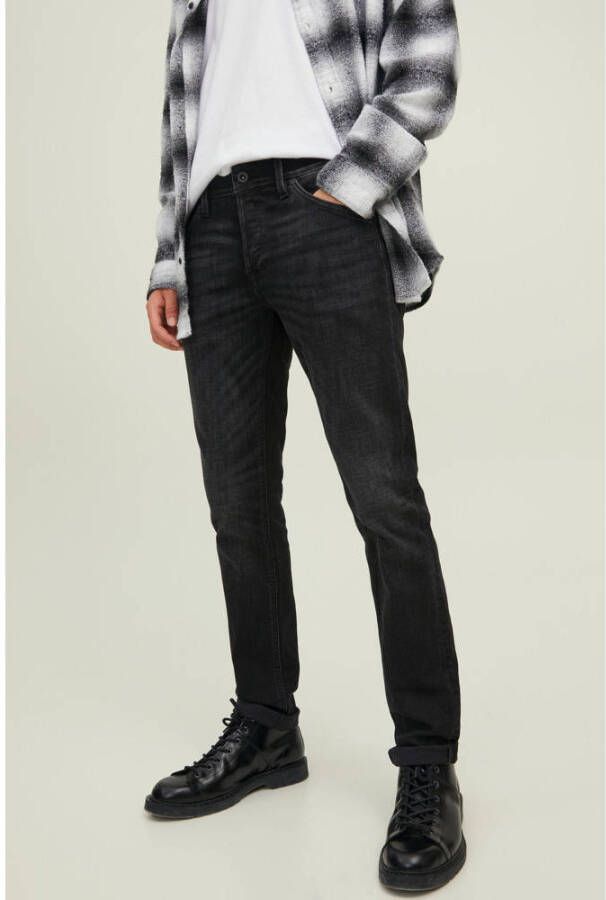 JACK & JONES JEANS INTELLIGENCE slim fit jeans JJIGLENN JJFOX GE 624 black denim
