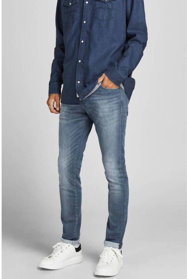 JACK & JONES JEANS INTELLIGENCE slim fit jeans JJIGLENN JJICON blue denim