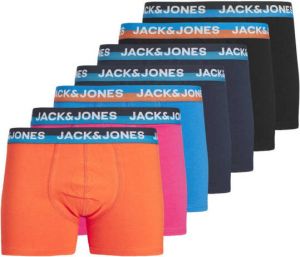 JACK & JONES JUNIOR boxershort JACPALM BAY set van 7 oranje blauw roze