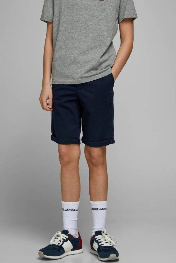 Jack & jones JUNIOR bermuda JJIBOWIE donkerblauw Korte broek Jongens Stretchkatoen 140 - Foto 3
