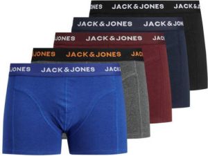 JACK & JONES JUNIOR boxershort JACBLACK set van 5 zwart blauw rood
