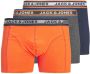 Jack & jones JUNIOR boxershort JACMYLE set van 3 oranje grijs blauw Jongens Stretchkatoen 152 - Thumbnail 1