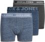Jack & jones JUNIOR boxershort set van 3 donkerblauw Jongens Stretchkatoen 140 - Thumbnail 1